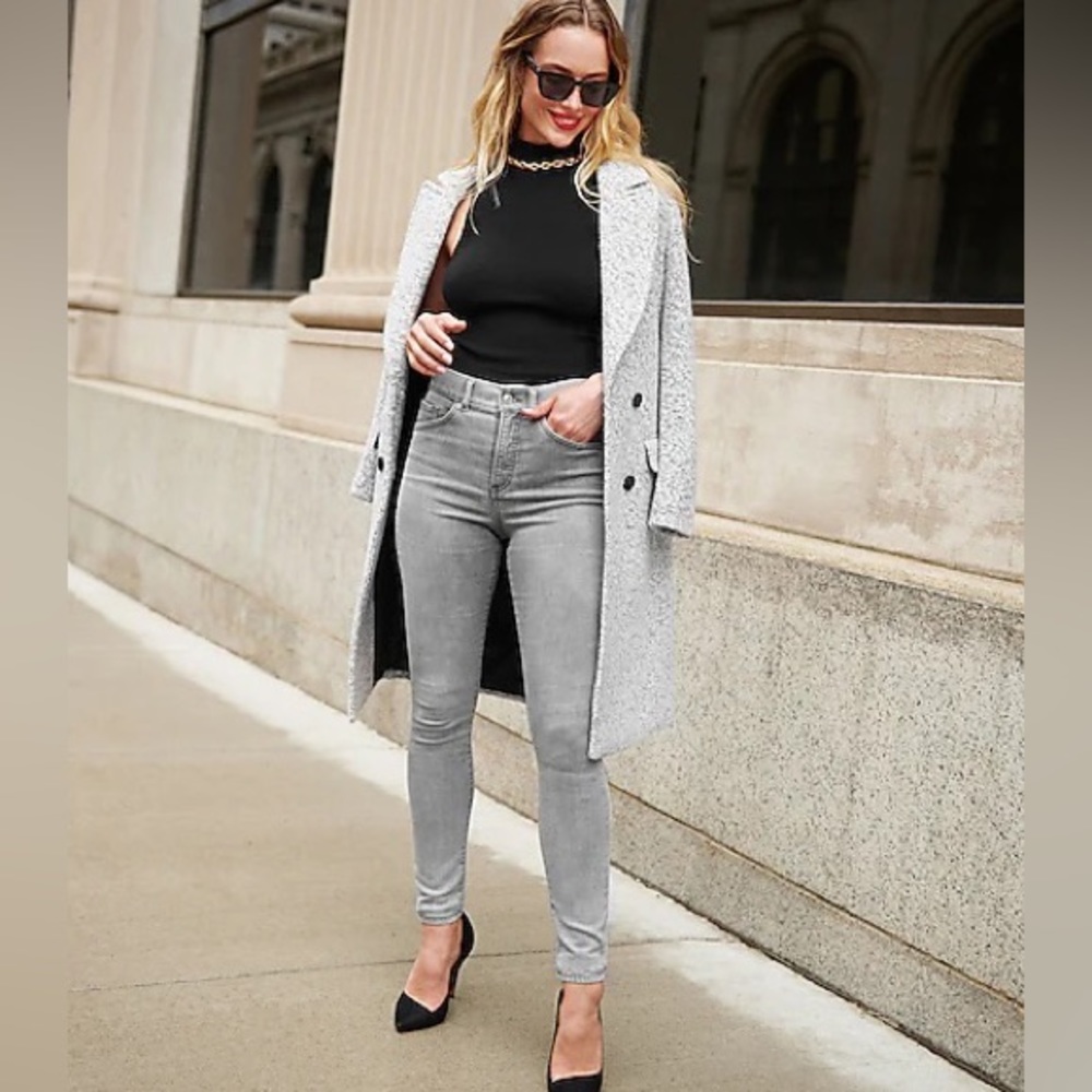 EXPRESS Mid Rise Skinny Jeans